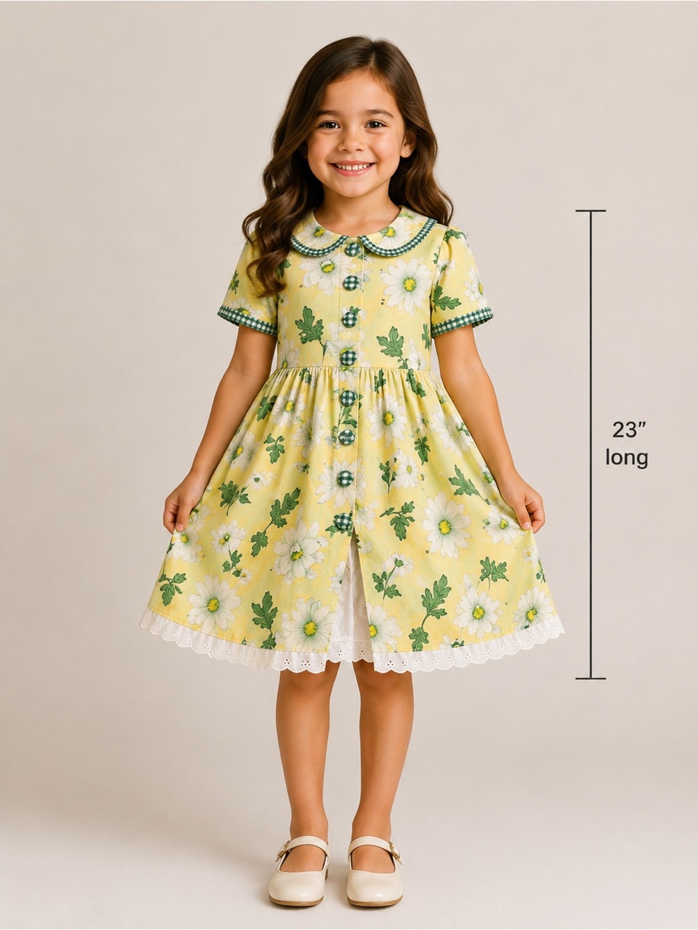 Rachel's Kids Little Girls Yellow Floral Dress Size 5
Easter Spring Party Dress